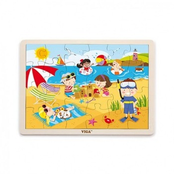 Vara - puzzle din lemn, Jucarie educativa din lemn, Puzzle lemn 3 ani+ Vara - puzzle din lemn, Jucarie educativa din lemn, Puzzle lemn 3 ani+