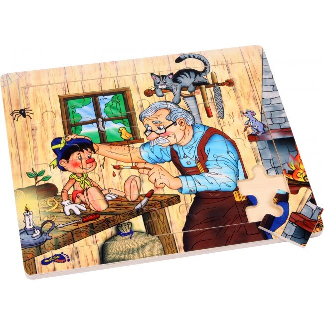 Puzzle - Atelierul lui Geppeto, Puzzle din lemn, 3 ani +
