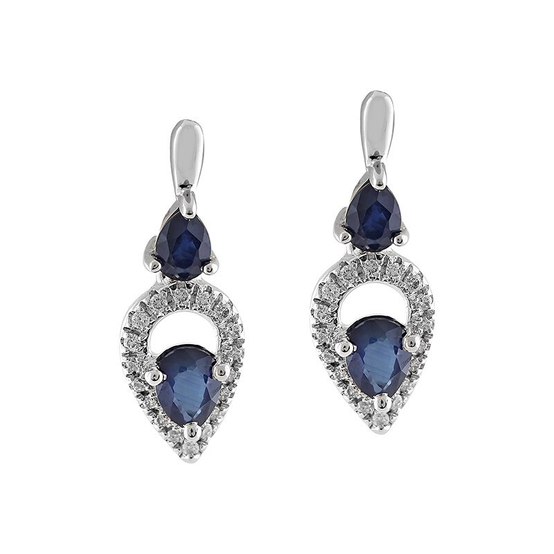 Cercei Deruvo Aur 18k Diamante, Safire E24764SWN-W