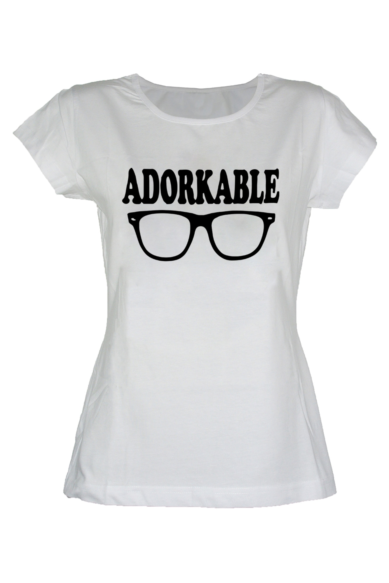 Tricou Adorkable dama, Alb