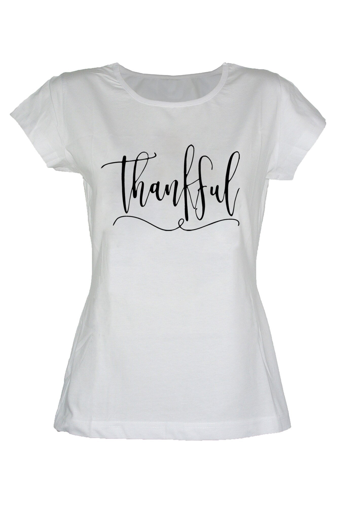 Tricou Thankful dama, Alb
