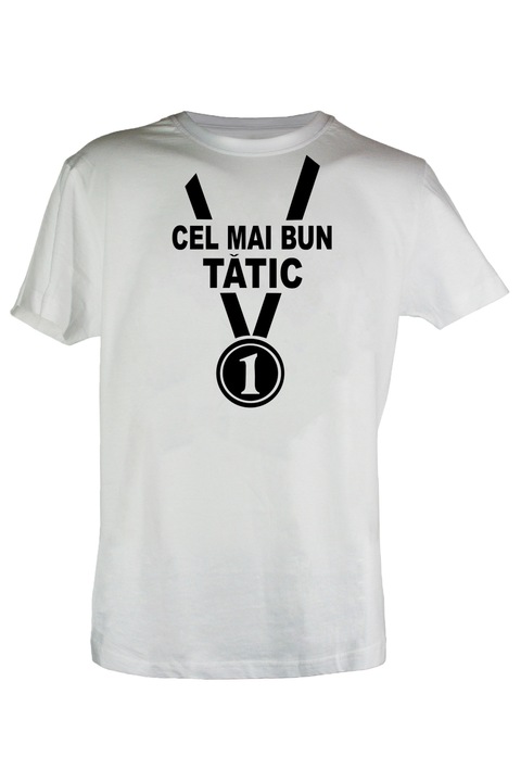 Tricou Cel Mai Bun Tatic, Alb