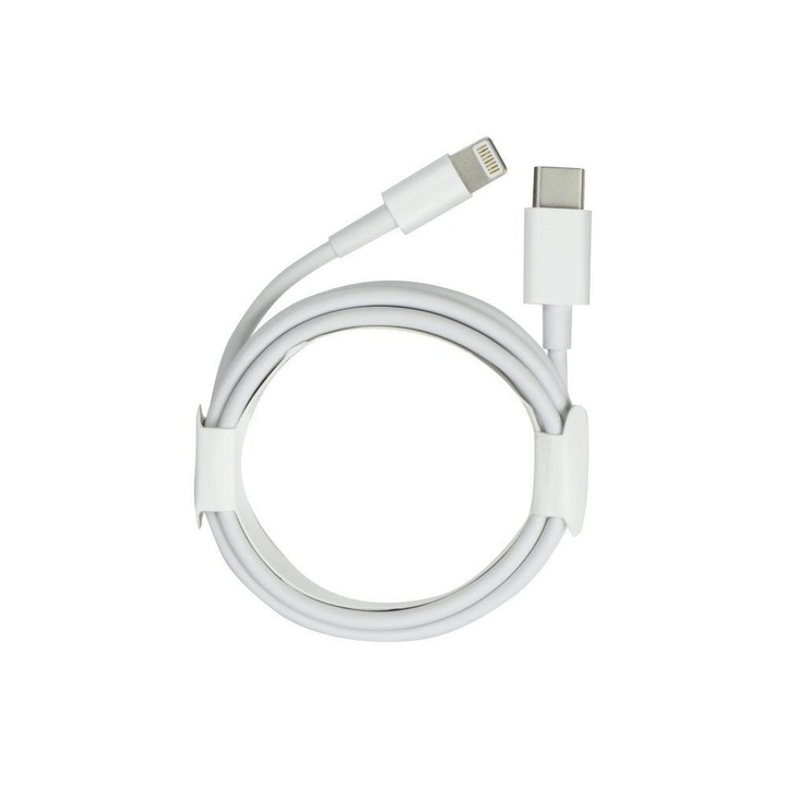 Кабел за данни USB C към Lightning конектори за iPhone и iPad, 1 м, бял