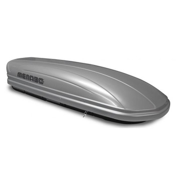 Cutie portbagaj Menabo Mania 460 ABS Silver, 195x79x36cm Cutie portbagaj Menabo Mania 460 ABS Silver, 195x79x36cm