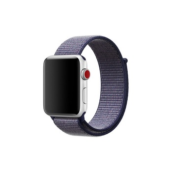 Curea material textil, Compatibila cu Apple Watch 1/2/3/4, Bratara Sport cu arici, 44mm, Albastru Curea material textil, Compatibila cu Apple Watch 1/2/3/4, Bratara Sport cu arici, 44mm, Albastru