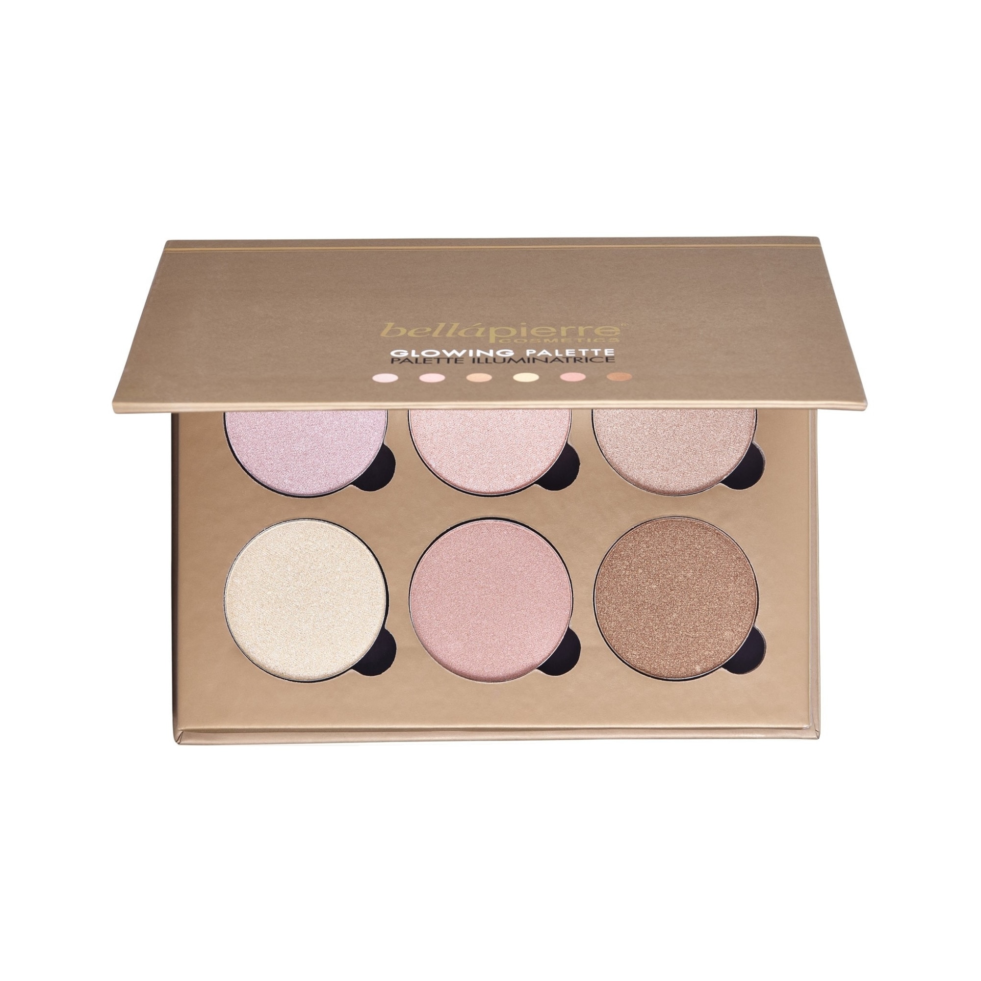 Paleta 6 iluminatori BellaPierre, Glowing Palette, 17.28 g