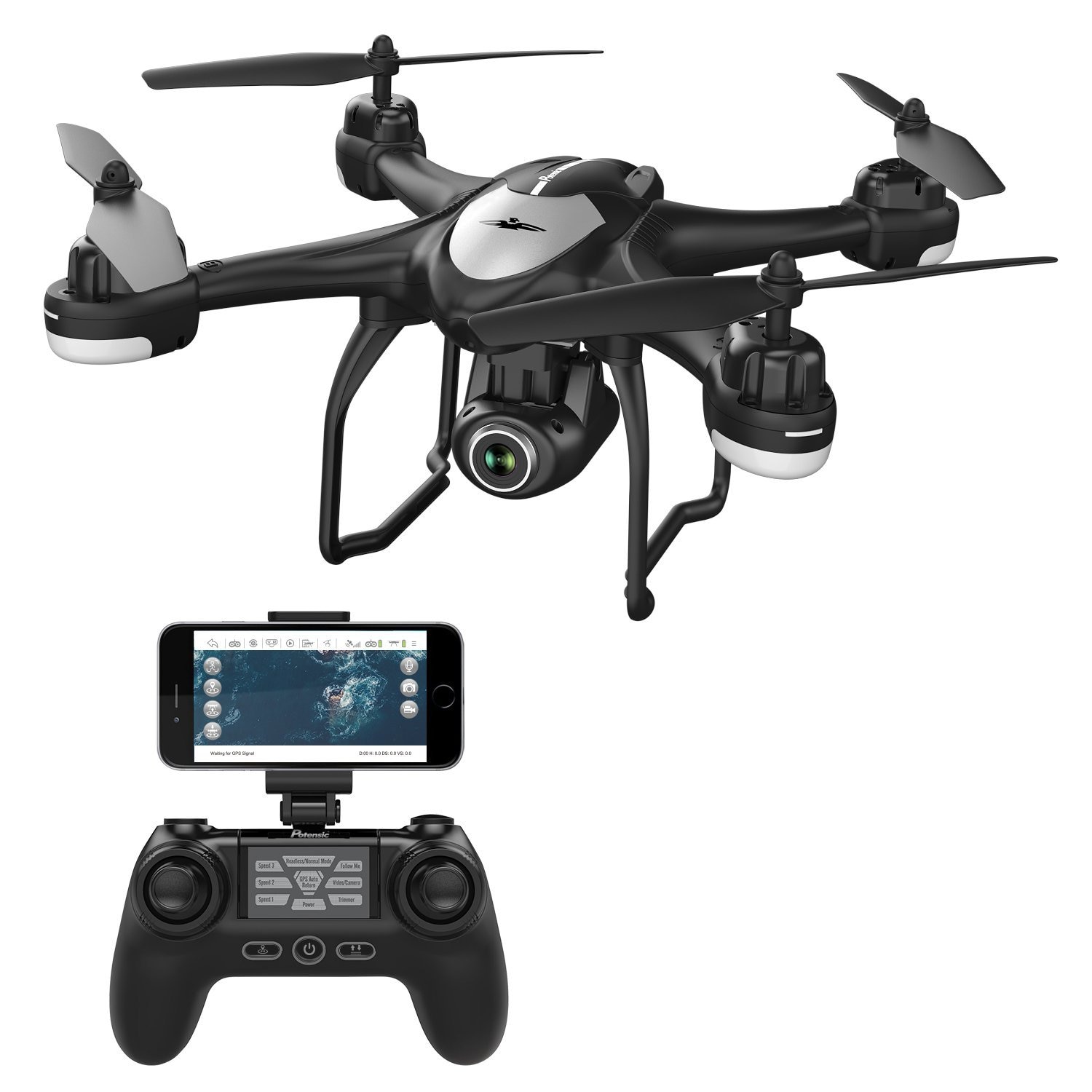 short believe sample Drona SJRC S30W GPS, Folow Me, camera 1080p cu transmisie live pe telefon -  eMAG.ro
