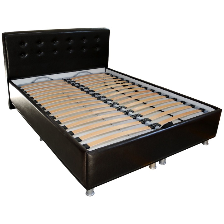 Pat Tapitat Spectral 160x200 cm, Piele ecologica wenge