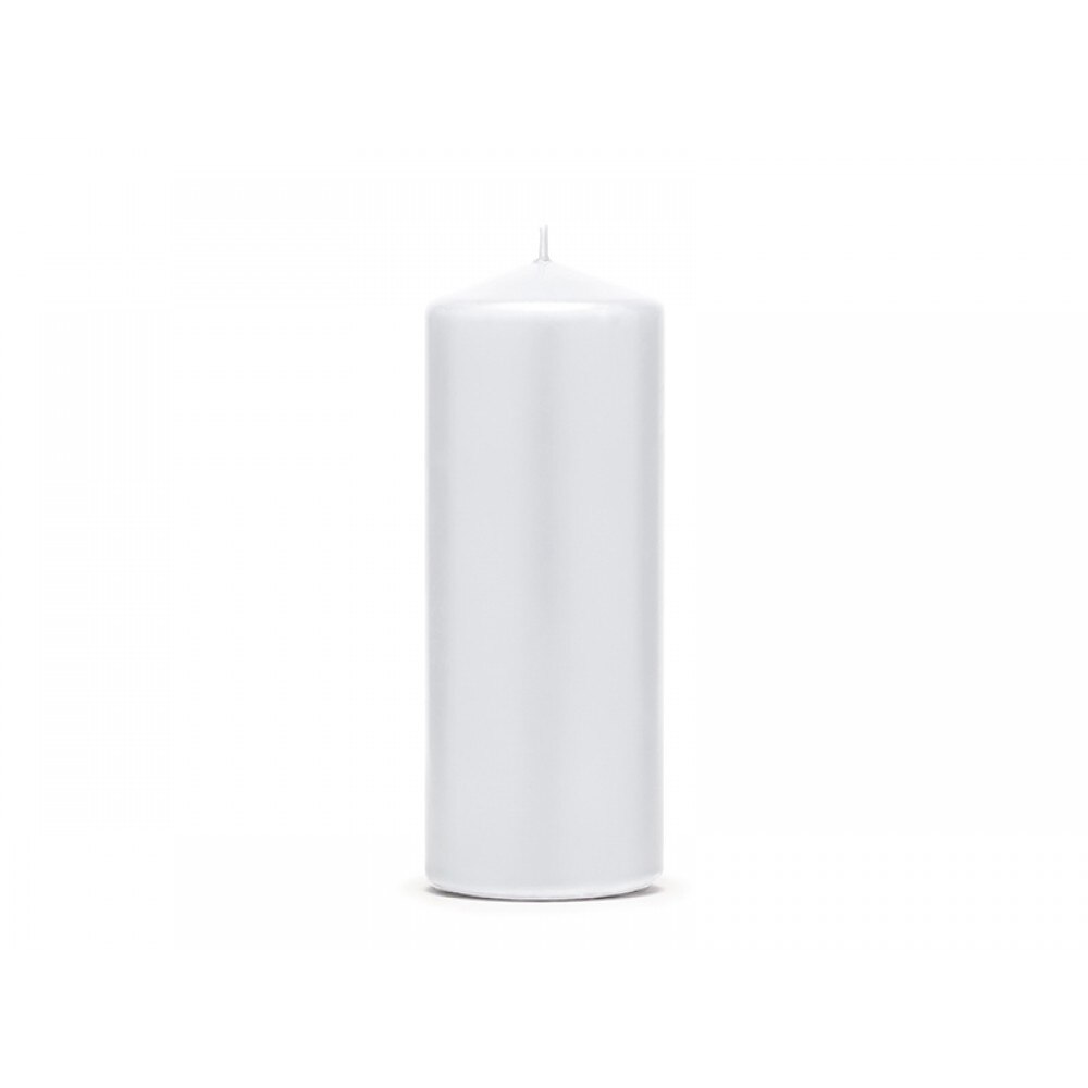 Lumanare cilindru, Alb