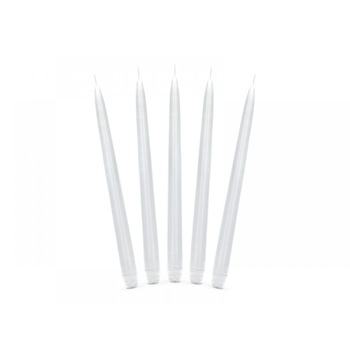 Lumanare conica, Alb, 10buc/set Lumanare conica, Alb, 10buc/set