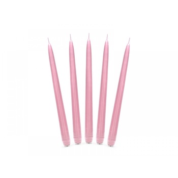 Lumanare conica, Roz, 10buc/set Lumanare conica, Roz, 10buc/set