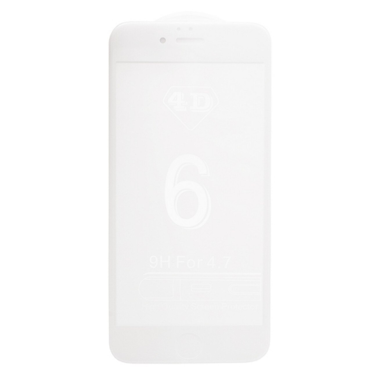 Folie sticla 4D Full Cover Apple iPhone 6/6s White