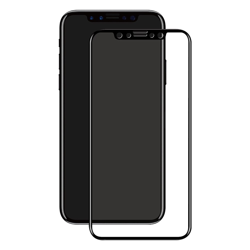 Folie sticla 4D Apple iPhone Xs X Black/Clear