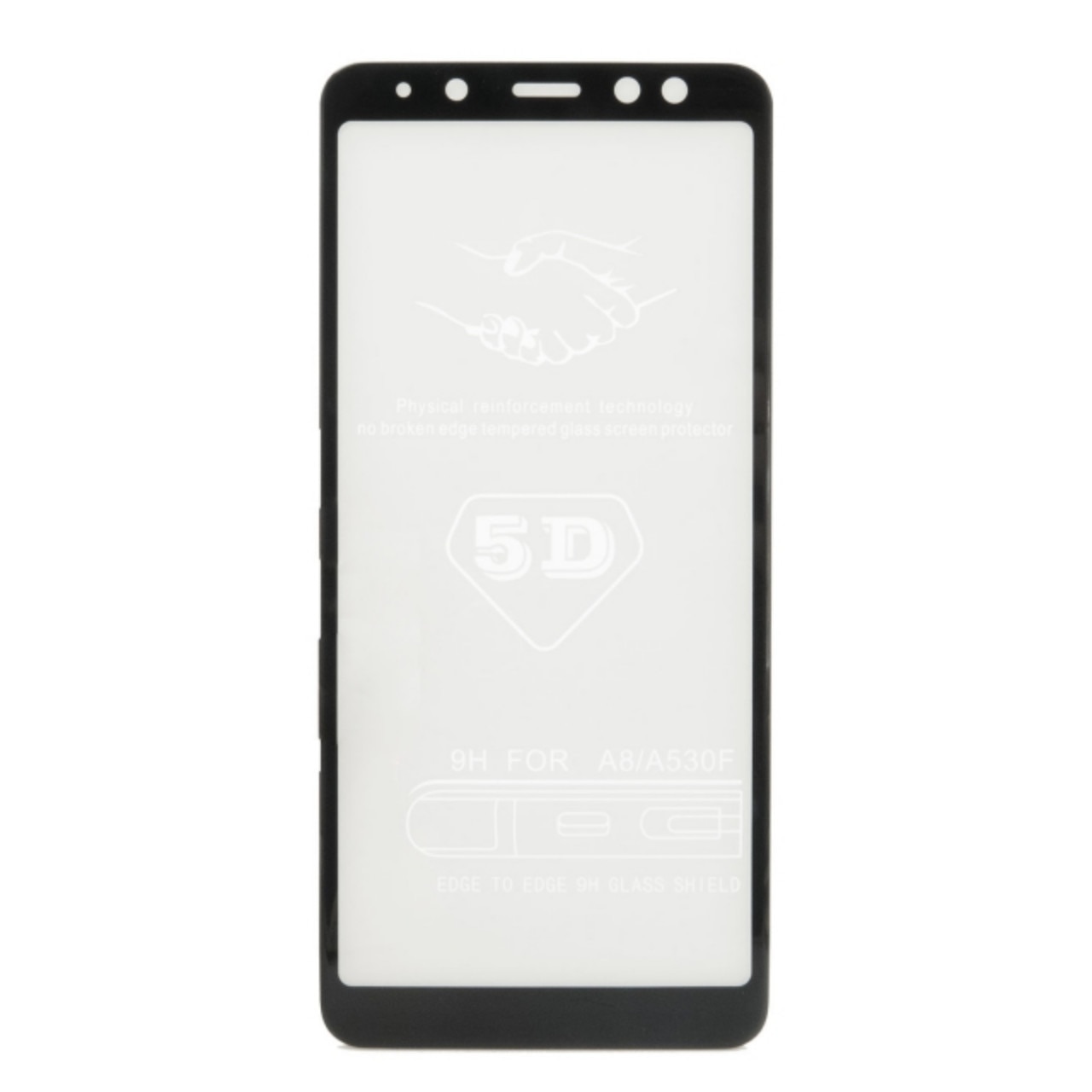 Folie protectie 3D Full Cover Samsung Galaxy A8 (2018) Black