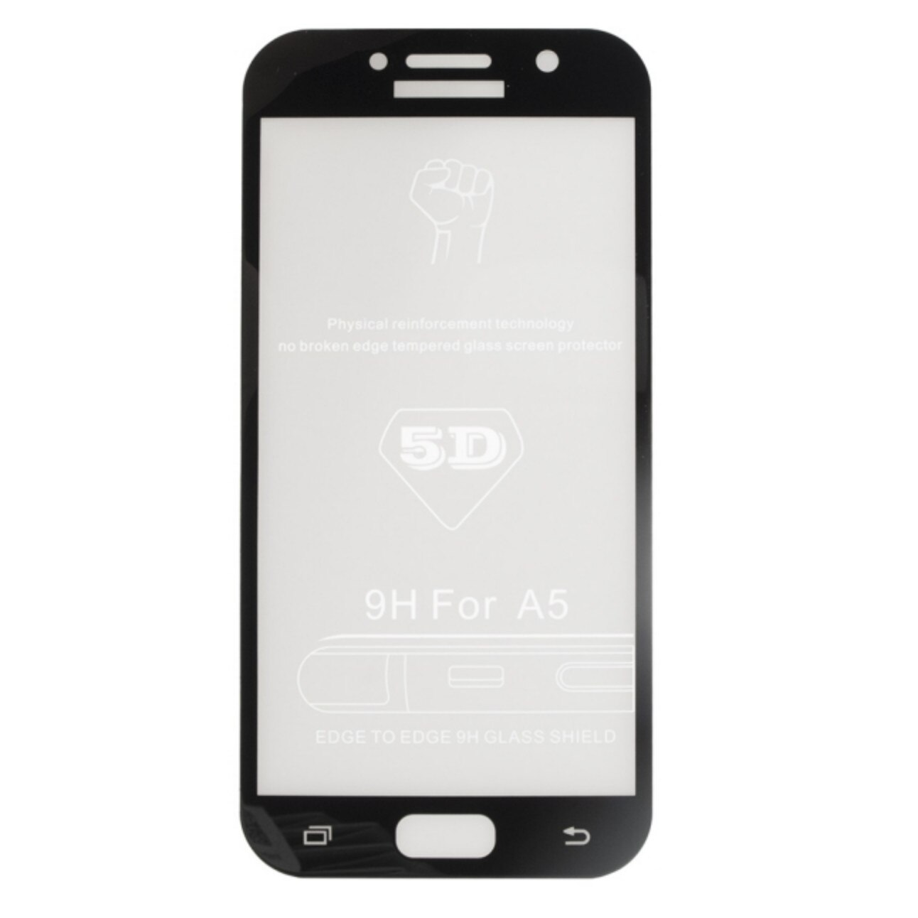 Folie protectie 5D Full Cover Samsung Galaxy A5 2017 (Black)