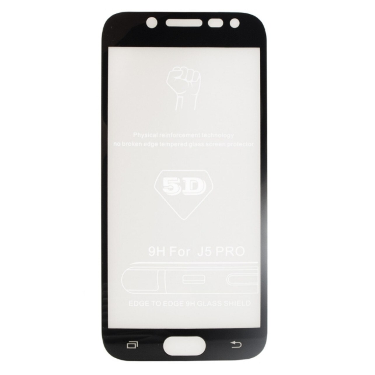 Folie protectie 4D Full Cover Samsung Galaxy J5 2017 Black