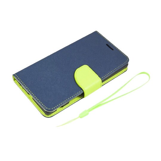 Husa Iphone X, piele eco, Fancy, albastru