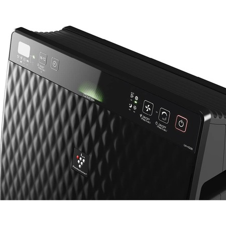 Purificator de aer Sharp UA-HG30E-B, ionizare Plasmacluster, functie de umidificare, 3 filtre, 4 moduri de functionare, senzor de praf, Negru