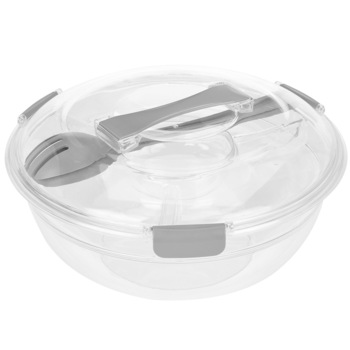 Set 5 boluri pentru salata Emako, Plastic, Gri Set 5 boluri pentru salata Emako, Plastic, Gri