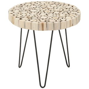 Masa Cafea Home Styling Collection 50 Cm Lemn Maro Emag Ro