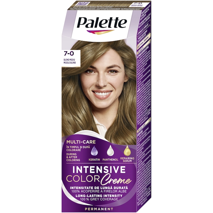 Боя за коса Palette Intensive Color Creme N6, Middle Blond, 110 мл