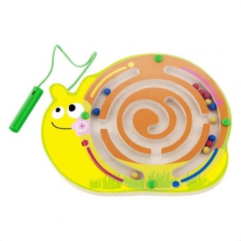 Labirint magnetic cu bile Melc, Viga Toys, multicolor Labirint magnetic cu bile Melc, Viga Toys, multicolor