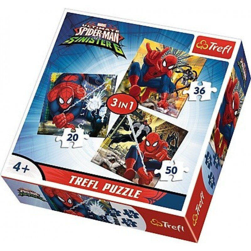 Puzzle Trefl 3 in 1, Lumea lui Spiderman