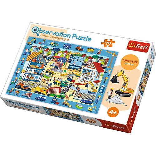 Puzzle Trefl, Pe Santier, 70 piese