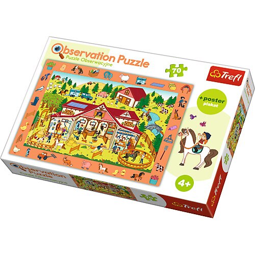 Puzzle Trefl, In vizita la grajduri, 70 piese