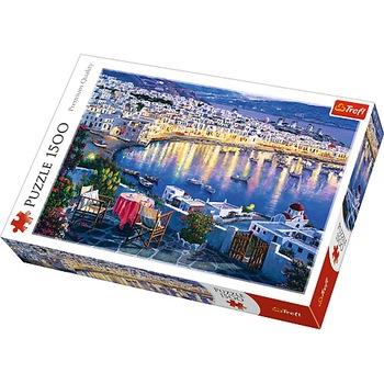 Puzzle Trefl, Apus in Myconos, 1500 piese Puzzle Trefl, Apus in Myconos, 1500 piese