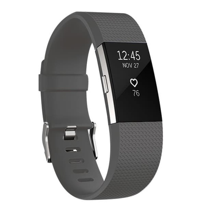 Curea Bratara pentru Fitbit Charge HR 2, marimea S, Gri inchis183