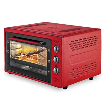 Cuptor electric Floria ZLN-2898, capacitate mare 38 Litri, 1500W, Timer, Gratar, Tava inclusa, Rosu Cuptor electric Floria ZLN-2898, capacitate mare 38 Litri, 1500W, Timer, Gratar, Tava inclusa, Rosu