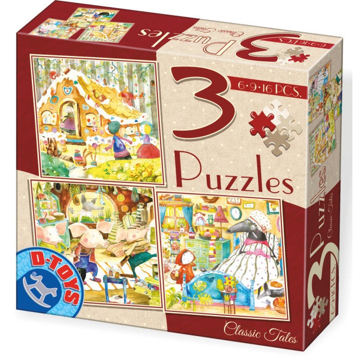 3 db-os rejtvénykészlet (6, 9, 16 db) - Tündérmesék Egri Monika Gyűjtemény - 02