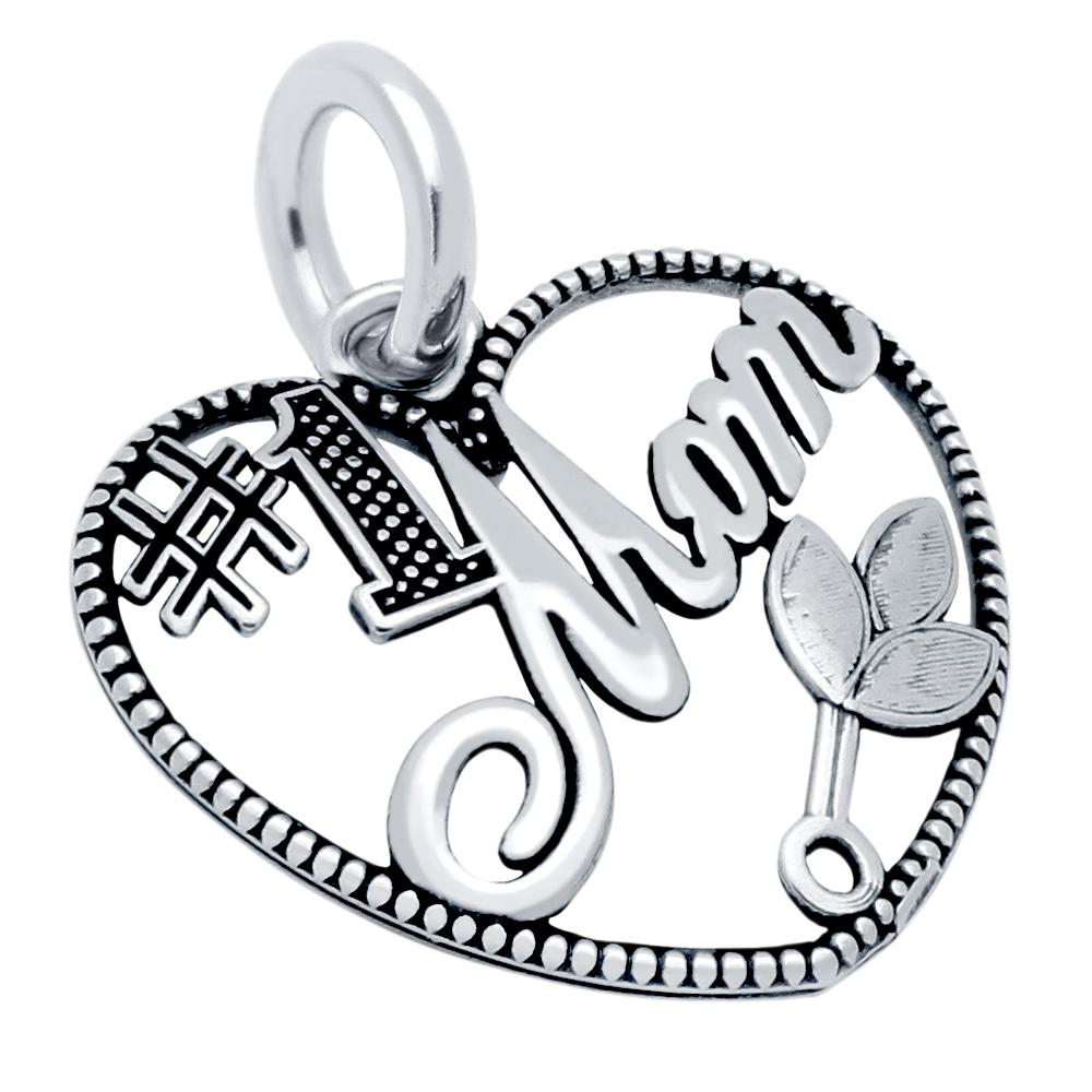 Pandantiv argint 925 mama inimioara 1 Mom- Be Caring