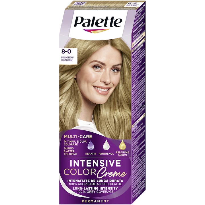 Боя за коса Palette Intensive Color Creme N7, Light Blond, 110 мл