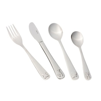 Set tacamuri inox KingHoff pentru copii, 4 piese Set tacamuri inox KingHoff pentru copii, 4 piese