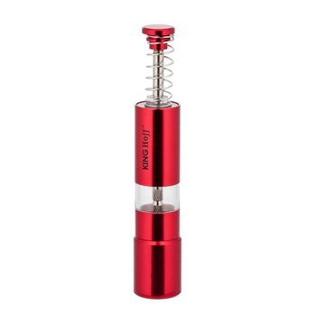 Mini-rasnita KingHoff pentru sare/piper, Rosu Mini-rasnita KingHoff pentru sare/piper, Rosu