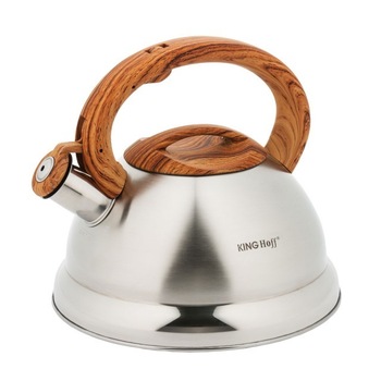 Ceainic din inox cu fluier KingHoff KH-3336, capacitate 3 litri, inductie Ceainic din inox cu fluier KingHoff KH-3336, capacitate 3 litri, inductie