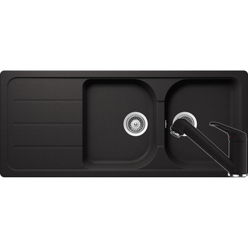 Kit chiuveta Schock Formhaus D-200 1160 x 500 mm si baterie Schock Cosmo cu Dus Extractibil Nero Cristalite Kit chiuveta Schock Formhaus D-200 1160 x 500 mm si baterie Schock Cosmo cu Dus Extractibil Nero Cristalite