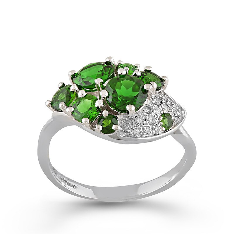 Inel Deruvo Aur 18k Diamante, Diopside, 52 R30539-W