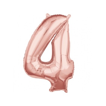 Balon Folie Cifra 4 Rose/Gold - 45 x 66cm, Anagram 36598 Balon Folie Cifra 4 Rose/Gold - 45 x 66cm, Anagram 36598