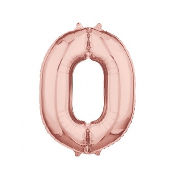 Balon Folie Cifra 0 Rose/Gold - 50 x 66cm, Anagram 36593 Balon Folie Cifra 0 Rose/Gold - 50 x 66cm, Anagram 36593