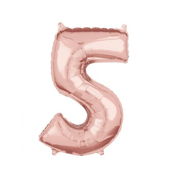 Balon Folie Cifra 5 Rose/Gold - 45 x 66cm, Anagram 36600 Balon Folie Cifra 5 Rose/Gold - 45 x 66cm, Anagram 36600
