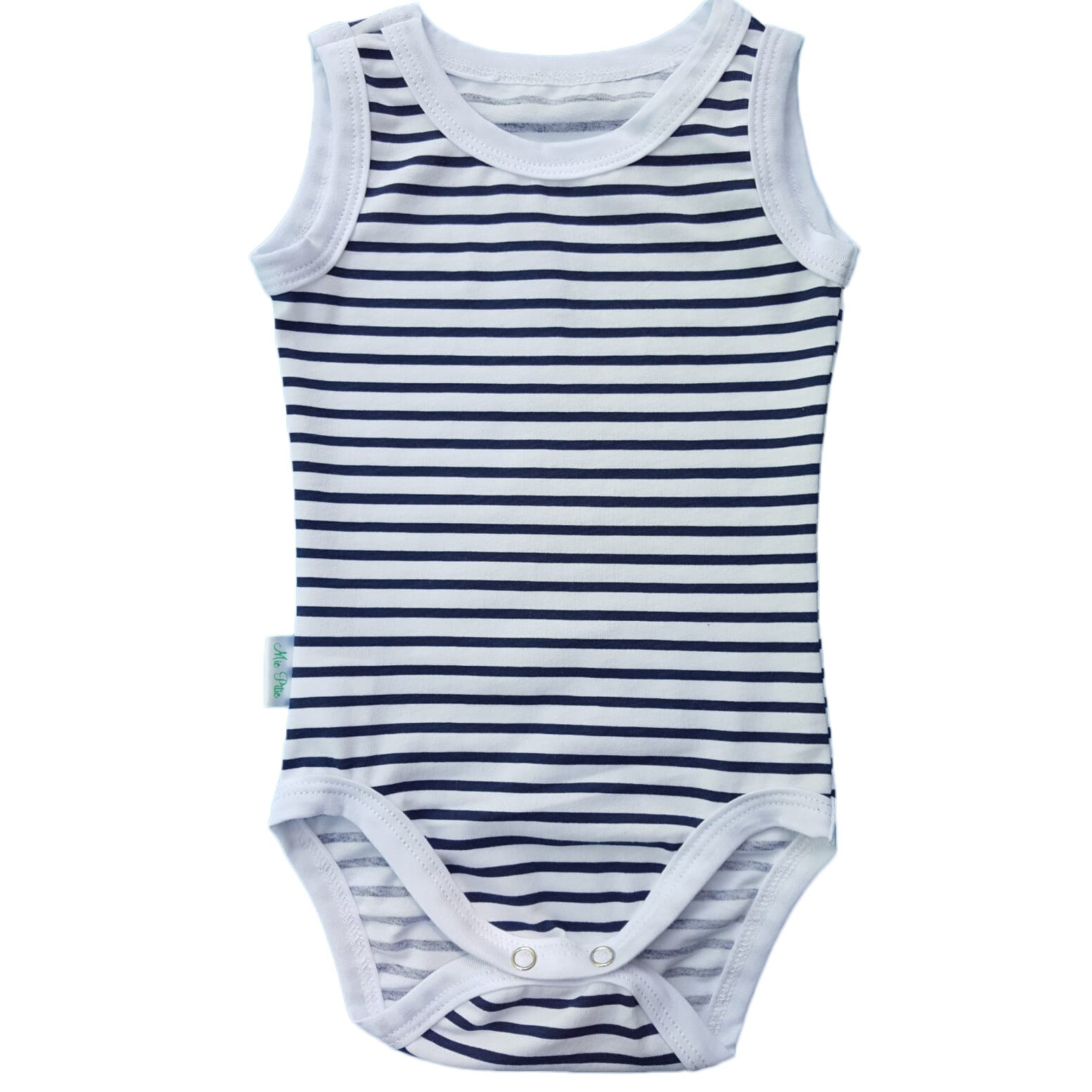 Body marinar, baieti, Mic Pitic, Alb/Bleumarin