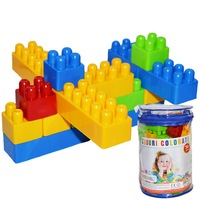 Cuburi de construit din plastic , multicolore, 36 de piese