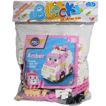 Cuburi de construit AMBER , pentru fetite , 220 piese viu colorate , Robentoys Cuburi de construit AMBER , pentru fetite , 220 piese viu colorate , Robentoys