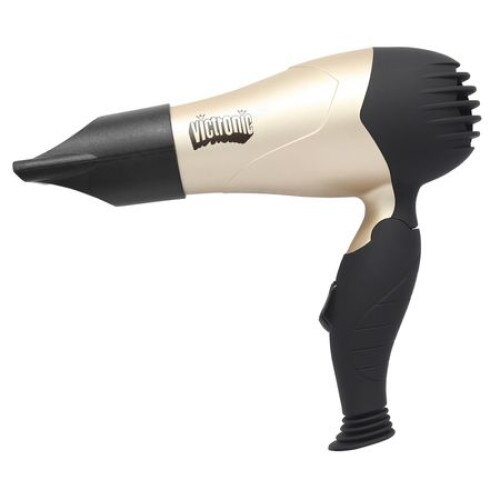 Uscator de Par electric pentru voiaj , 1200 w, 2 viteze, negru/auriu