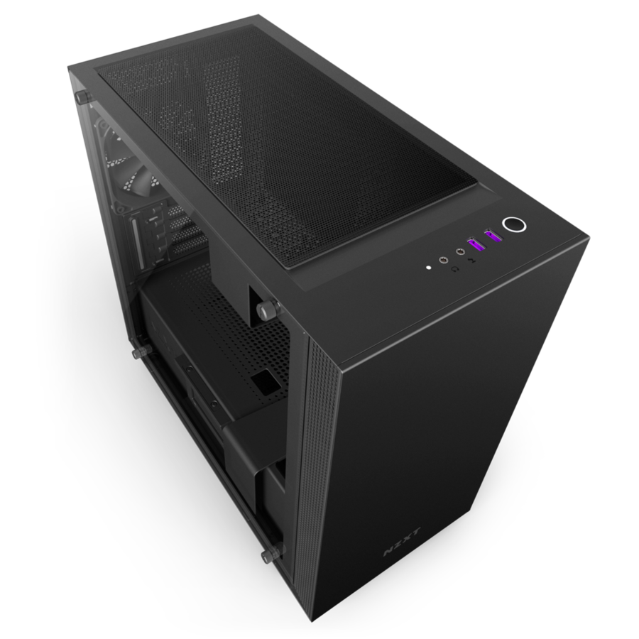 NZXT H400i Számítógépház, Táp Nélküli, Ablakos, MicroATX, Matt Fekete ...