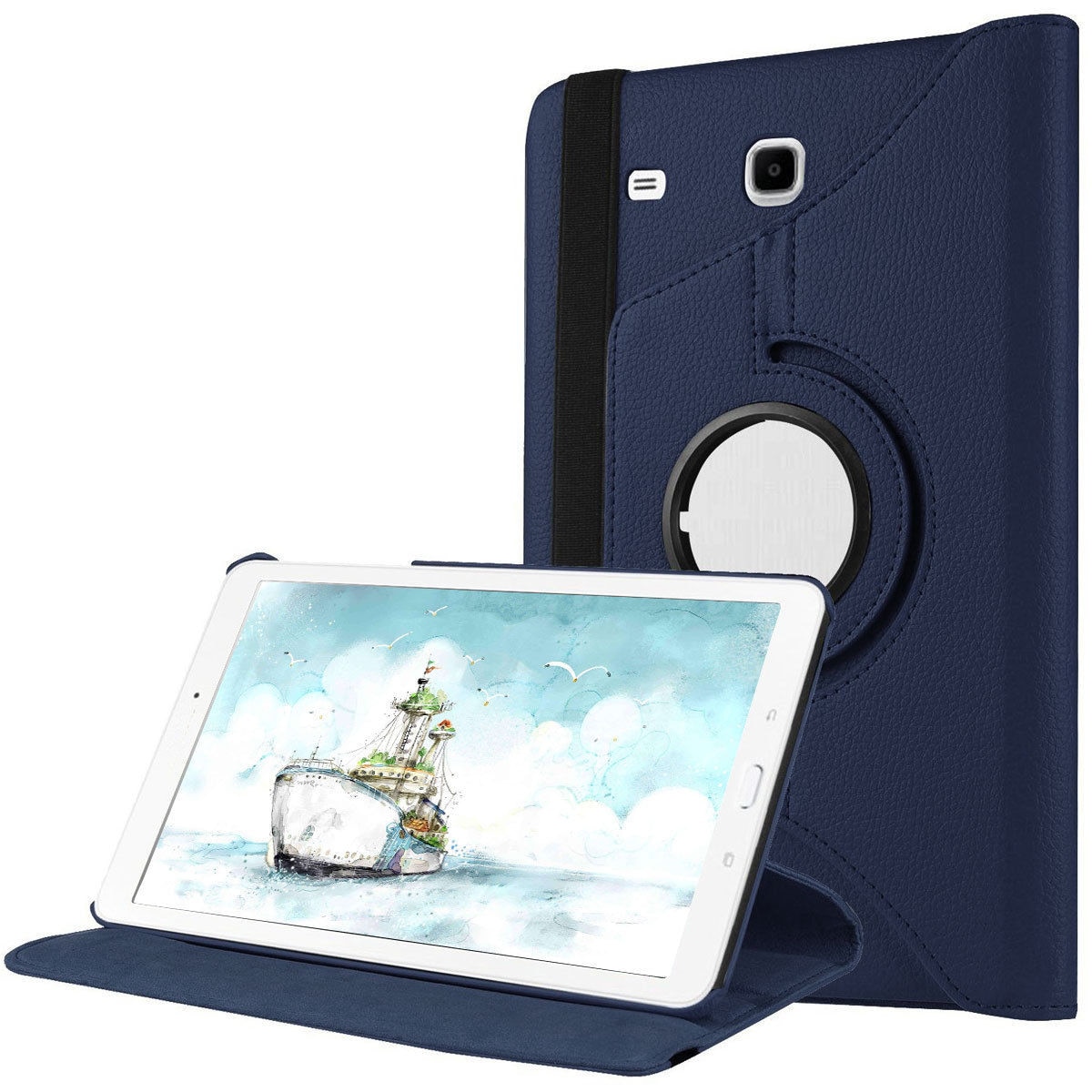 Exchangeable then America Husa SAMSUNG TAB E T560 T561 Rotativa 360 Navy - eMAG.ro