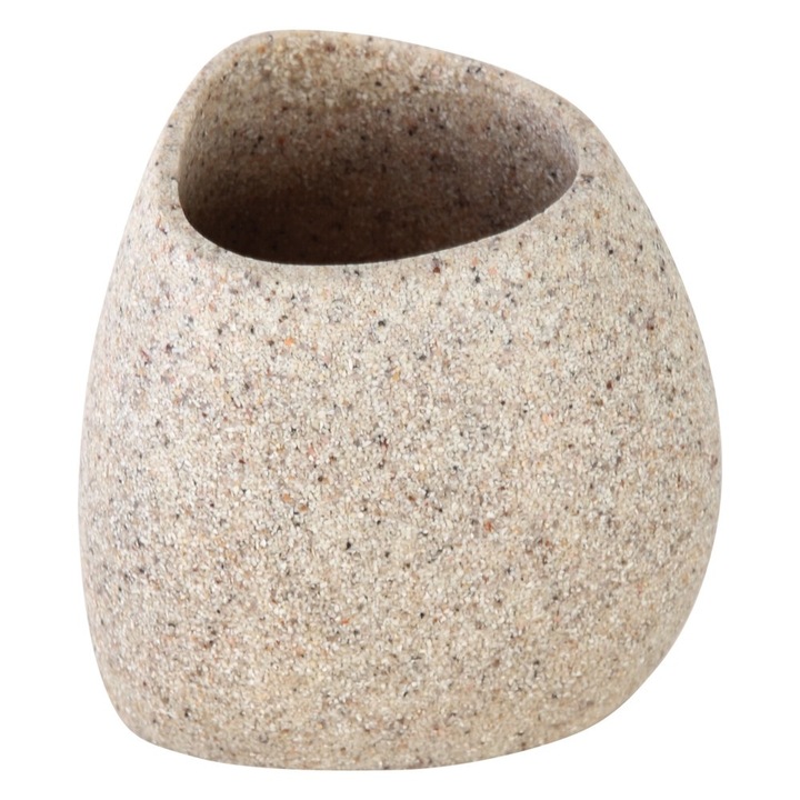 Pahar periute Feridras Stone, poliresina, bej